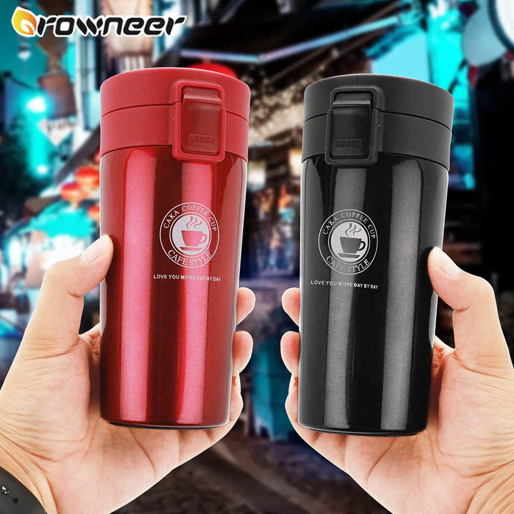 

380ml Double Stainless Steel 304 Coffee Mug Leak-Proof Thermos Mug Travel Thermal Cup Water Bottle Portable Car Cup For Gifts