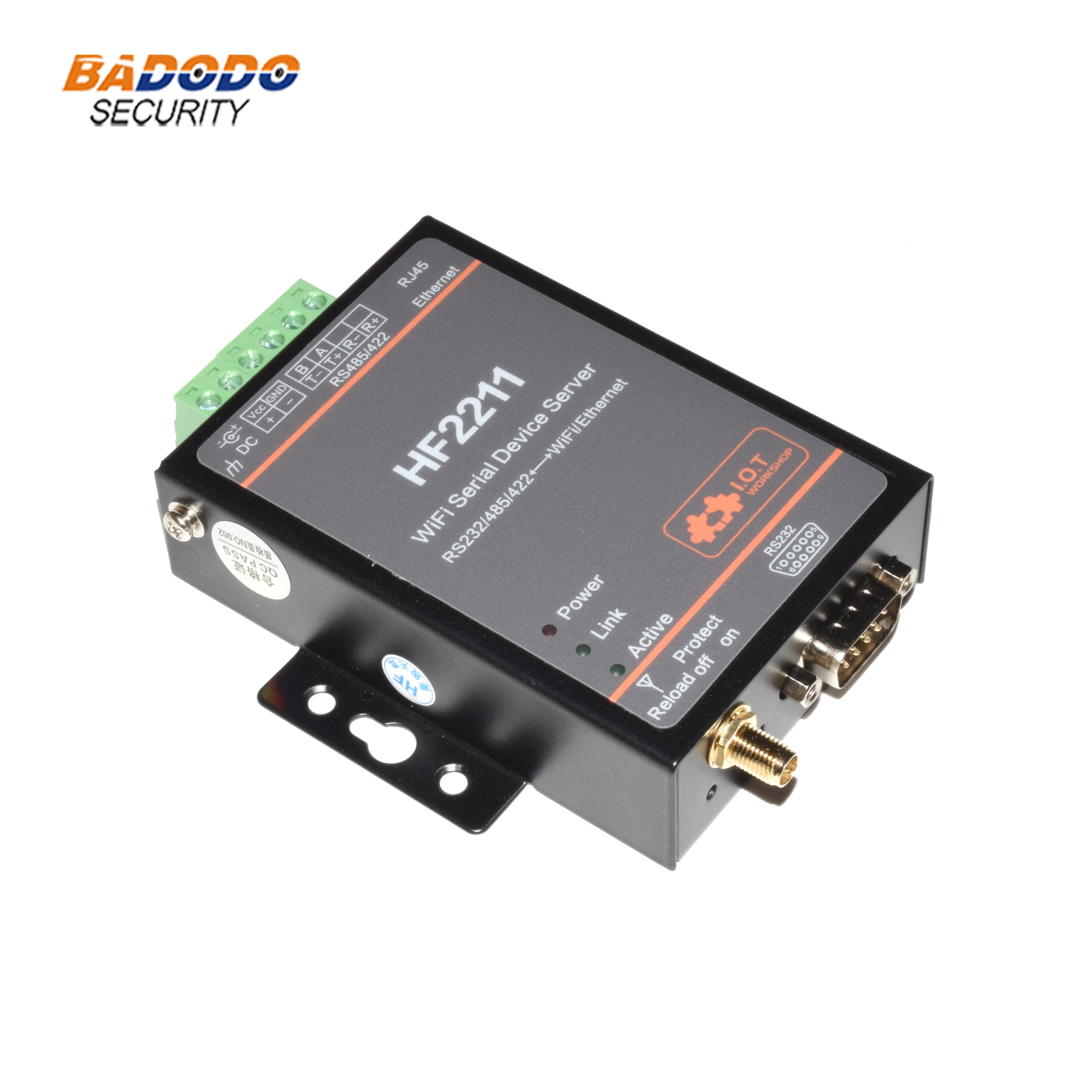 HF2211 последовательный сервер RS232/RS422/RS485 к WiFi/Ethernet, поддержка TCP/IP/Telnet/Modbus TCP протокол, маршрутизатор или мост сетевой режим