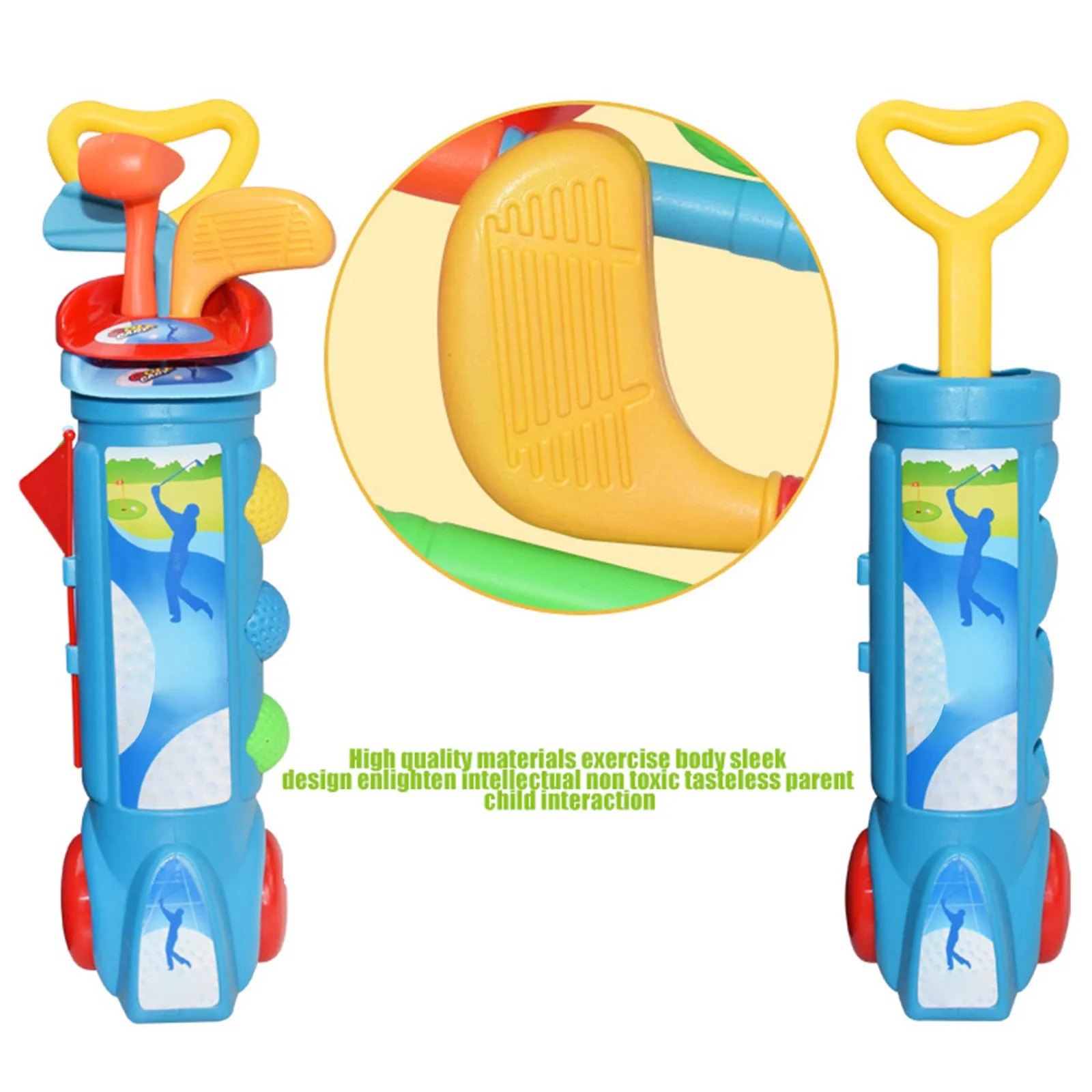 Набор игрушек для игры в гольф детей и малышей флаги клубов мячи тренировок