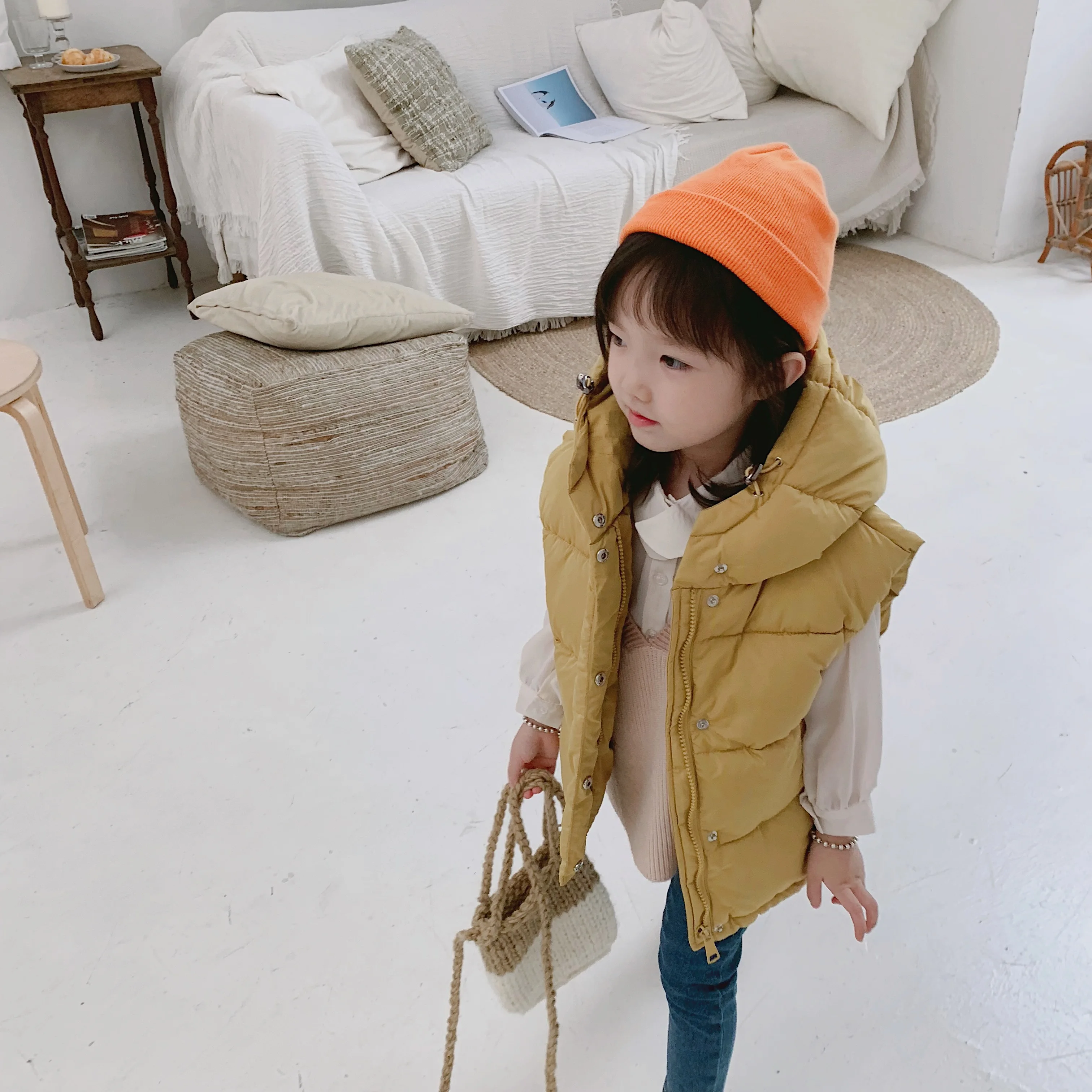 2020 новый детский хлопковый жилет зимняя куртка с капюшоном для девочек теплая