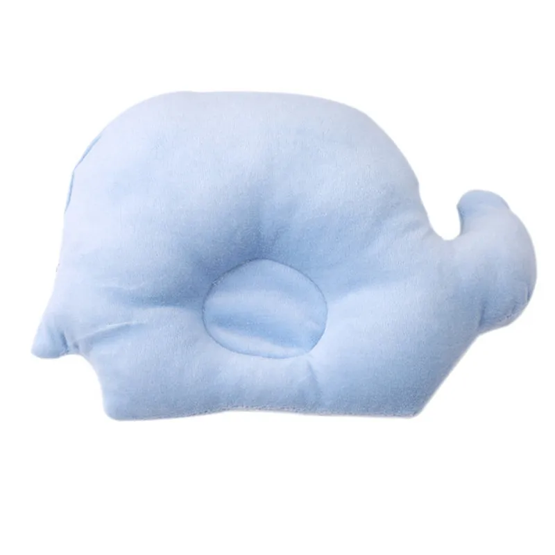

2021 New Solid Baby Shaping Pillow Soft Cotton Lovely Cartoon Sleep Head Anti-rollover Elephant Head Pillow Protection