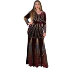 Бархатное платье Caftan Marocain Abaya Дубай, Турция, мусульманское платье, мусульманский хиджаб, африканские платья для женщин, арабское мусульманское платье Djellaba