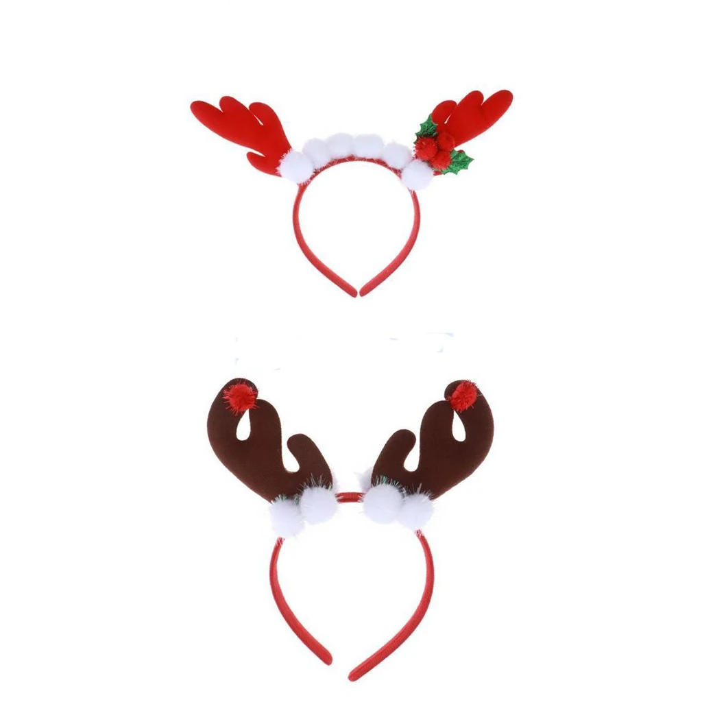 Рождественская повязка на голову оленевидный рог обруч для волос Рождественский
