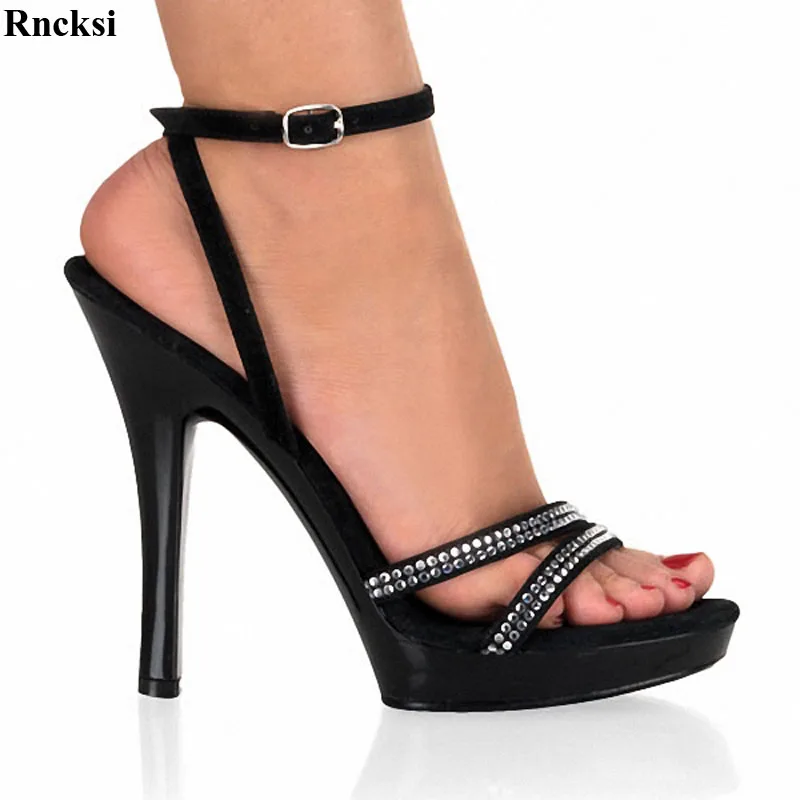 

Rncksi New 5 Inch High Heels Rhinestone Sexy Women's Shoes 13 CM High Heels Sandals Women's Night Club Pole Dancing Shoes