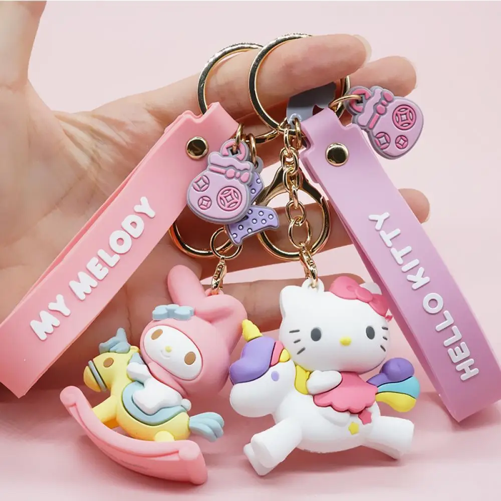 

Милые аксессуары Kuromi My Melody Cinnamoroll Hellokittys Sanrioed милые брелоки сумка Подвеска декоративные игрушки для девочек подарок