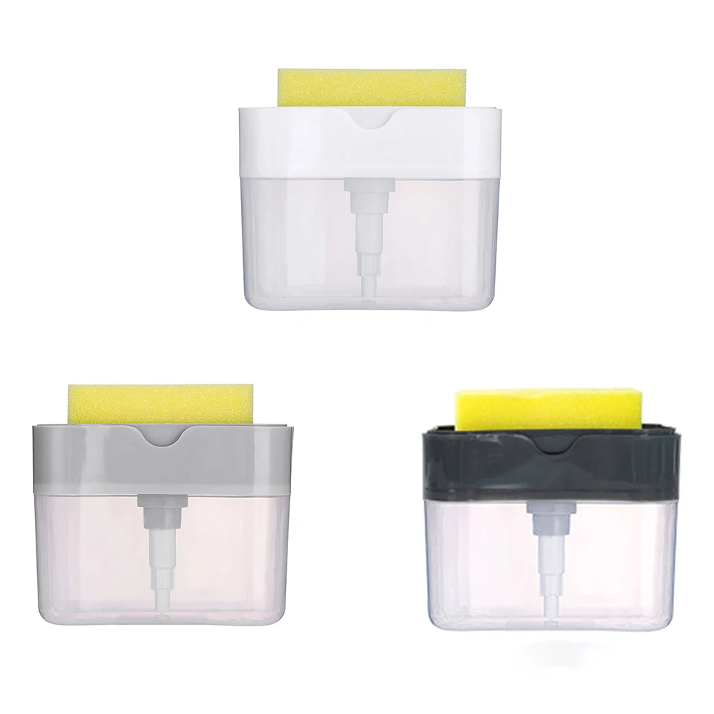 

1 Set 2 in 1 Automatic Soap Dispenser Hand Press Hand Sanitizer Liquid Soap Pump Organizer for Kitchen Bathroom
