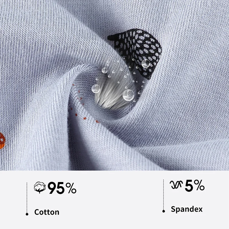 

4pcs/lot Fashion printed cotton men's underwear u convex bag design men's breathable flat pants NN006