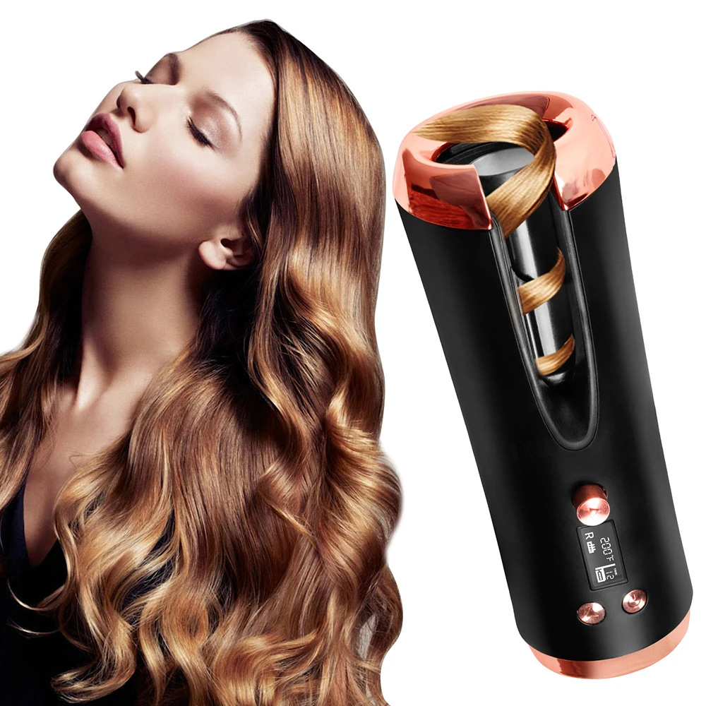 

Automatic Curling Iron Potable Mini Hair Curler Wave Auto Rotating Hair Waves Iron Electric Hair Crimping Iron Curling Tongs