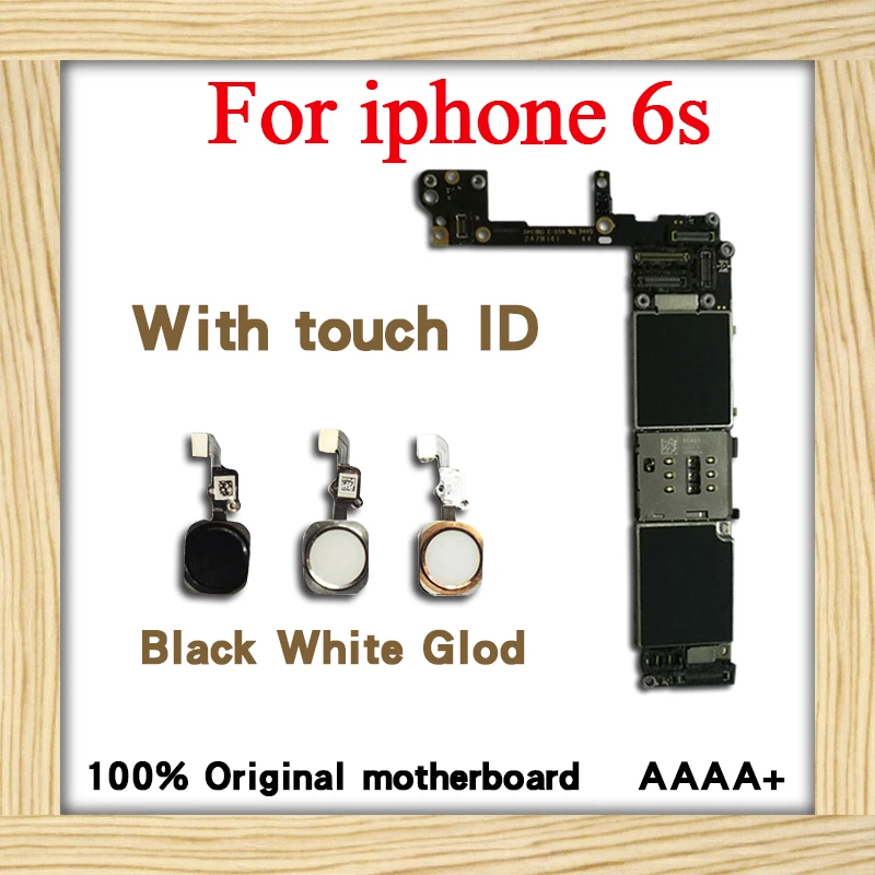 Полностью разблокированная для iPhone 6 S материнская плата с/без Touch ID оригинальная