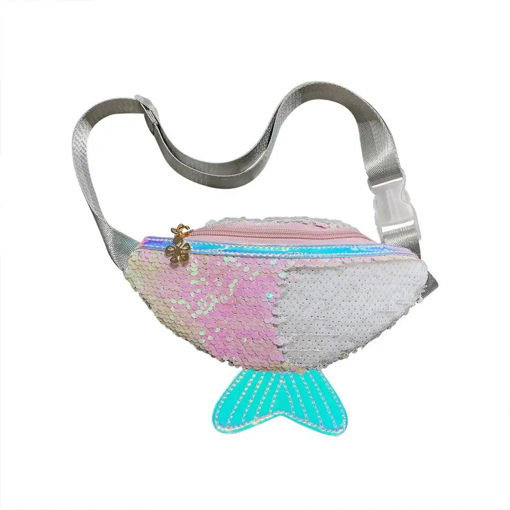 Модная поясная сумка с блестками для девочек сумки на ремне Детские поясные