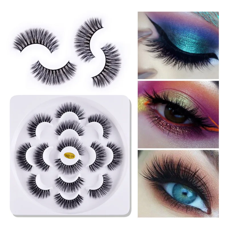 Инструменты для макияжа глаз высокого качества 7 пар пластина Лотус 3D норковые