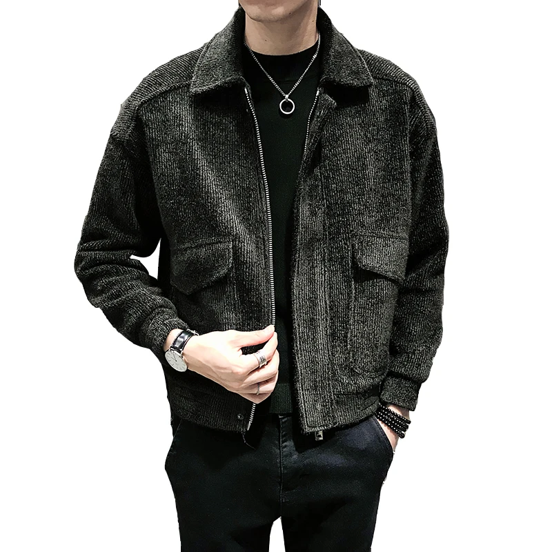 Зимняя Новая мягкая свободная бархатная куртка с отворотом на плече и большим