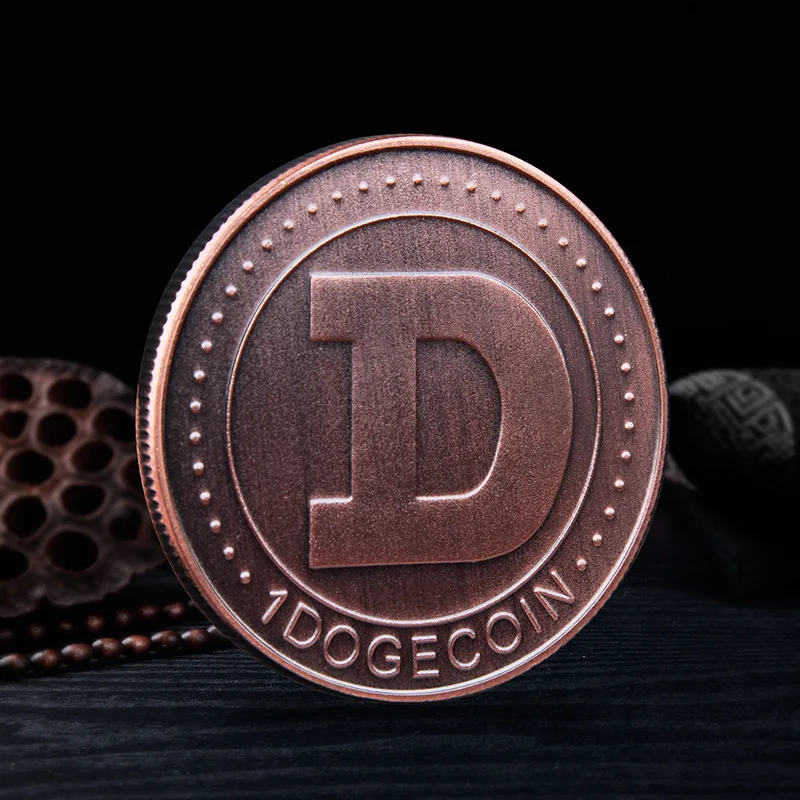 Памятные монеты Dogecoin с медным покрытием коллекционные предметы догкоин