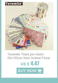 Teramila 40 см x 50 см 7 шт. цветочный дизайн хлопок саржевая Ткань DIY подушка для шитья лоскутное украшение для дома Tissu Tela
