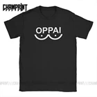 Забавные футболки OPPAI One Punch Man, Мужская футболка с круглым вырезом, 100% хлопок, футболка Saitama OPM, аниме, манга, футболки с короткими рукавами размера плюс, одежда