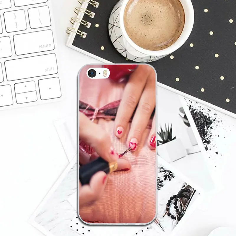 Лак для ногтей эмаль цветной чехол телефона из мягкого силикона ТПУ с рисунком
