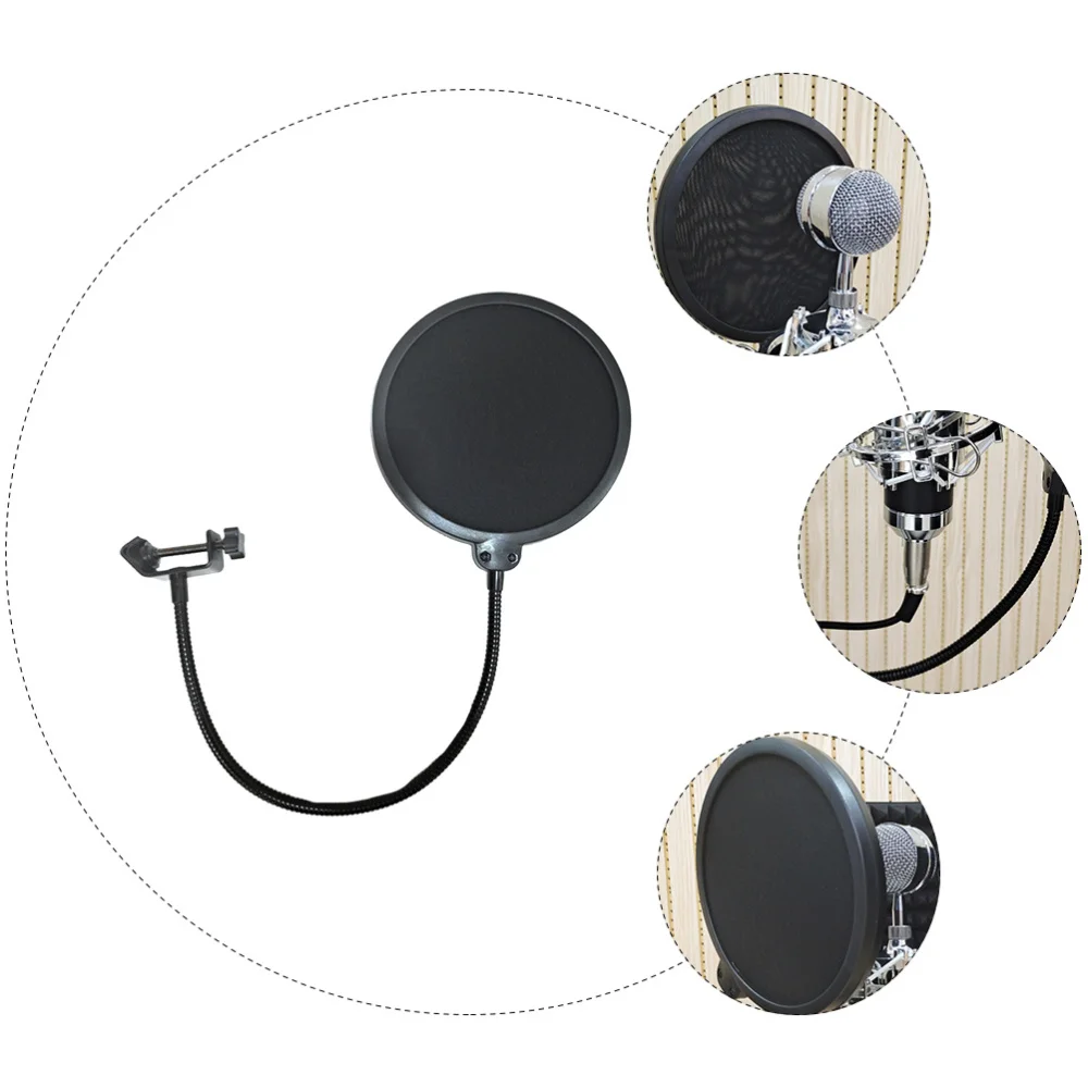

1Pc Studio Microphone Mic Filter Double-layer Microphone Cover Anti Filter