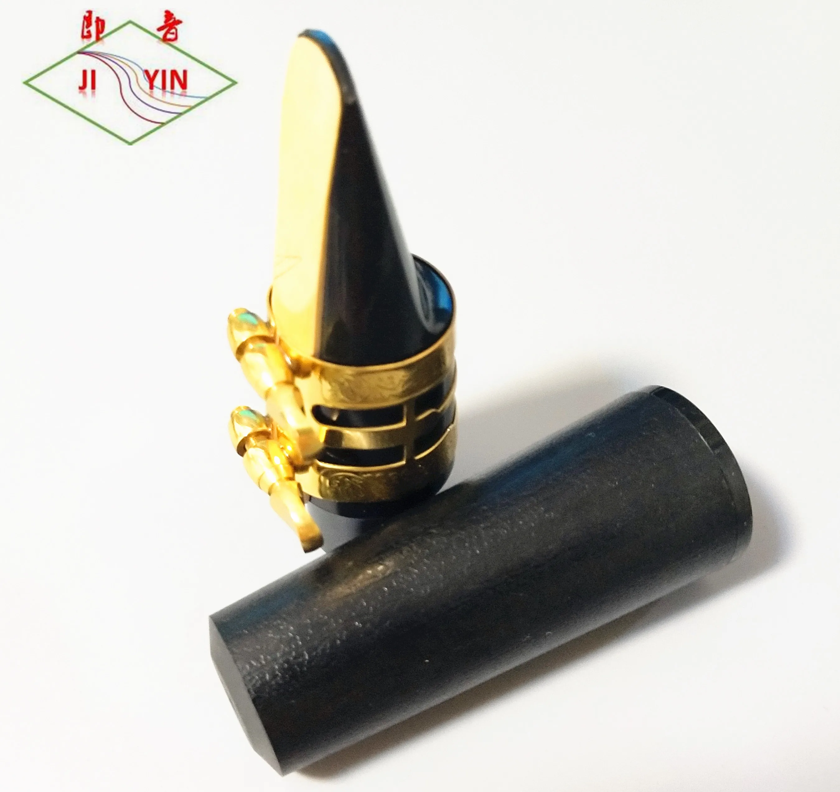 JI YIN 10 sets of high quality Soprano saxophone mouthpieces Embossed flower clip +  caps #5