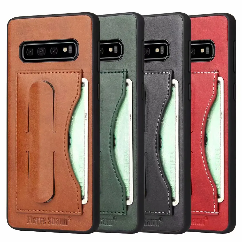 Fierre Shann Винтажный чехол из искусственной кожи для samsung Galaxy Note 10 plus 8 9 S8 S9 S10 S10E