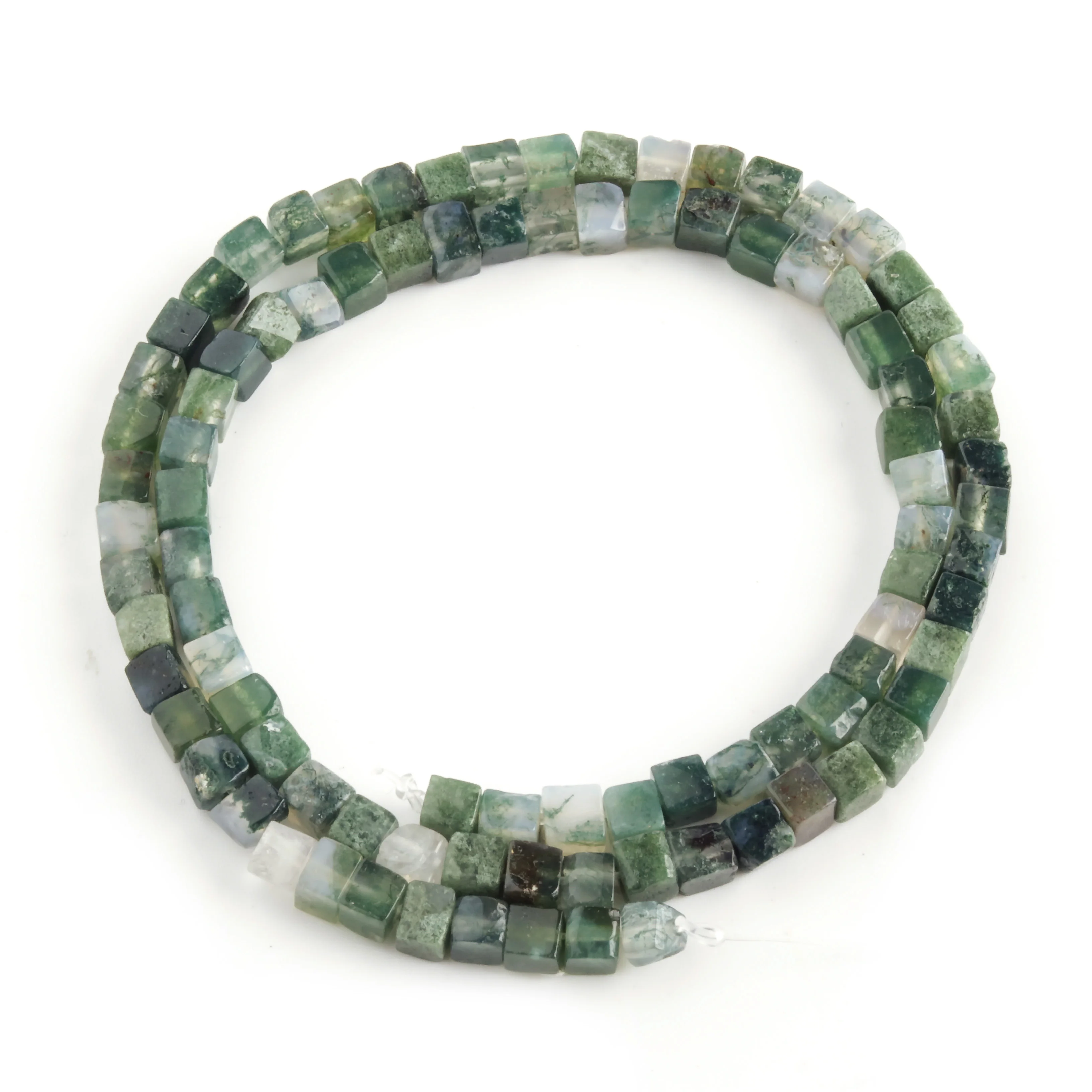 

Wholesale Natural Stone 4mm Water Plants Cube Bead Loosely Spaced Beads Block Bead Septa Bead DIY Necklace Bangle