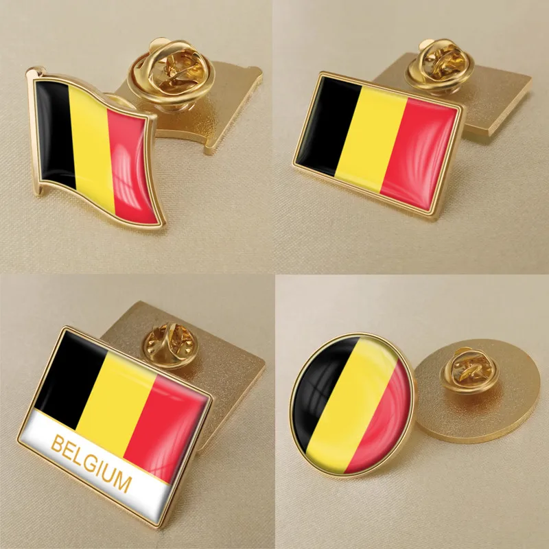 

Coat of Arms of Belgium Belgians Map Flag National Emblem National Flower Brooch Badges Lapel Pins