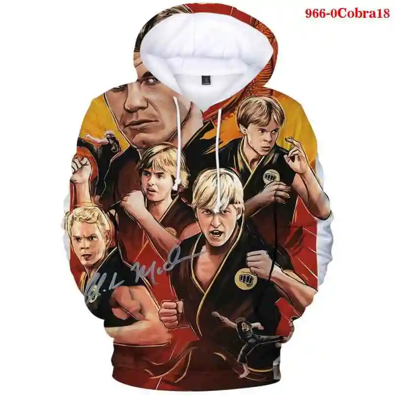 

3D Girls Streetwear Clothes Women Sweatshirts Pullover Hooded Outerwear Kids Hoodies l'homme Clothes Harajuku Cobra Kai Hoodie
