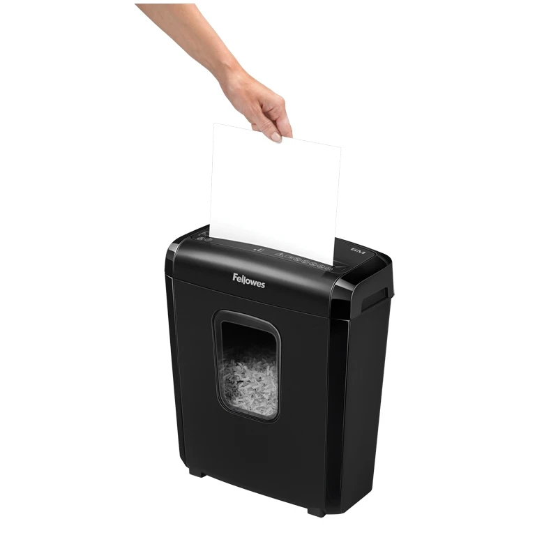Уничтожитель документов Fellowes FS-46311 6M 4 уровень секретности 4x12 мм 6 лист 13 л скрепки