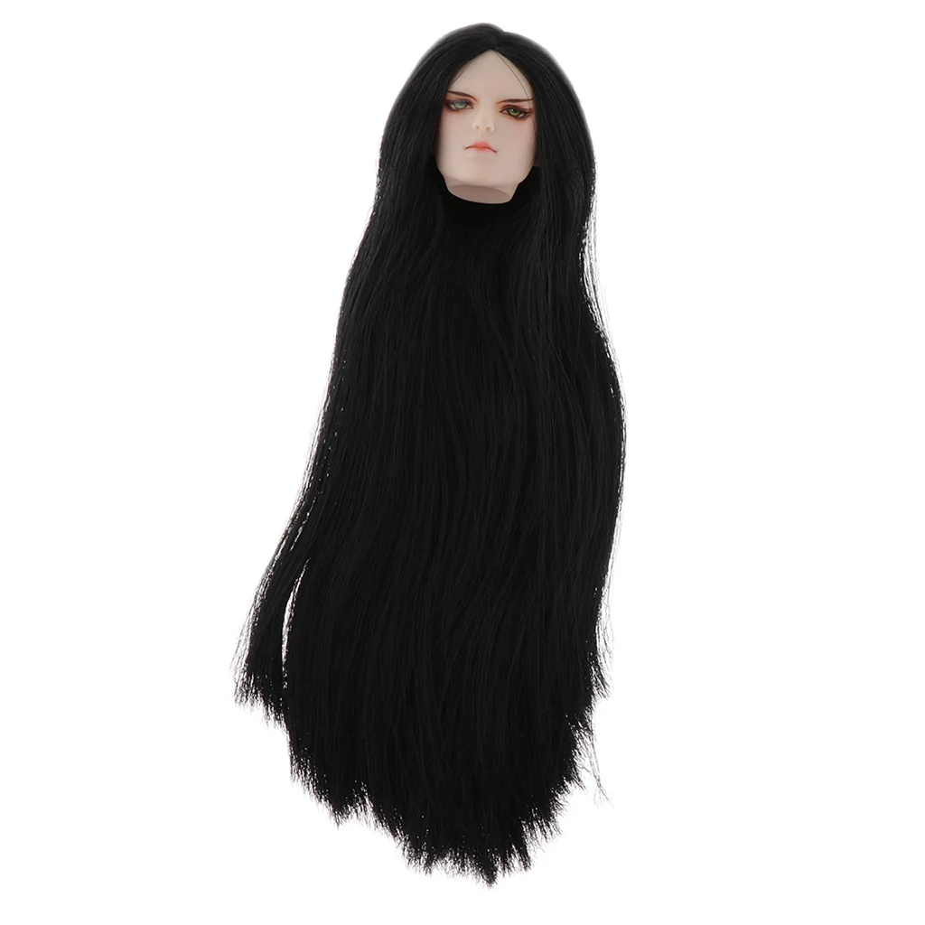 

1/6 Мужская голова с черными волосами для 12-дюймовой куклы на заказ