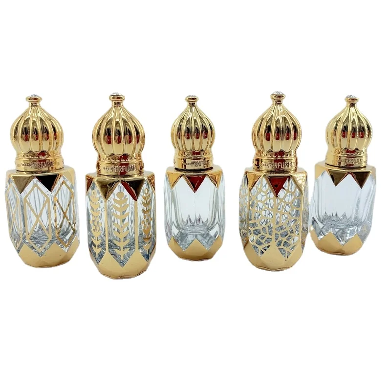 Флаконы для эфирного масла Attar Oud 6 мл золотые арабские хрустальные стеклянные
