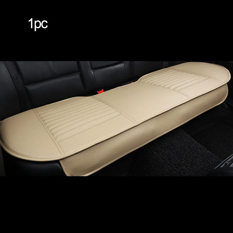 1pc Rear Seat Beige Чехлы для автомобильных сидений, кожаные чехлы для автомобильных сидений, накладки для автомобильных сидений, универсальные защитные Ковровые Коврики, аксессуары - Название цвета: 1pc Rear Seat Beige