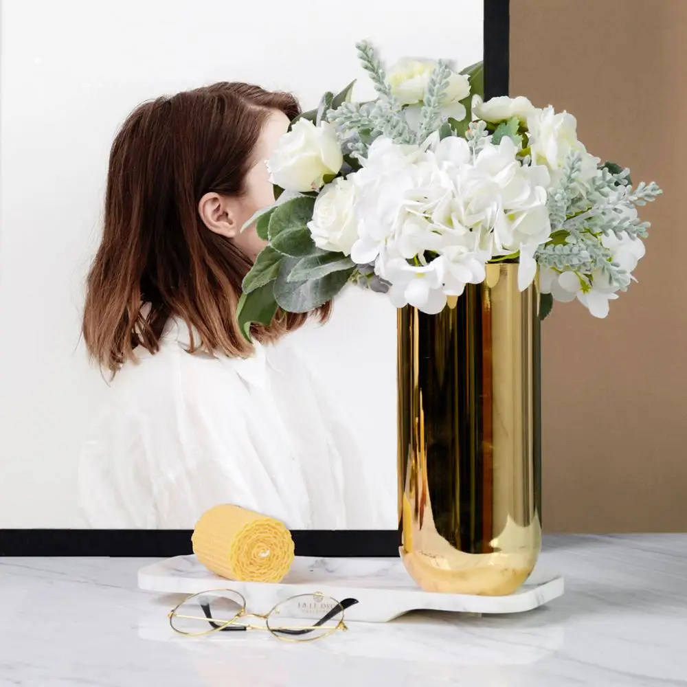 Ваза для цветов декоративный центральный элемент дома свадьбы нержавеющая сталь