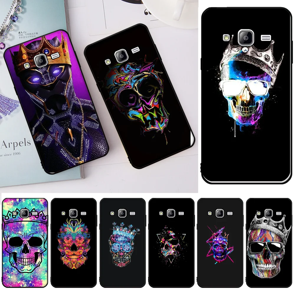 Чехол BaweiTE с черепом и татуировкой черный мягкий чехол для телефона Samsung J2 Prime Pro J4