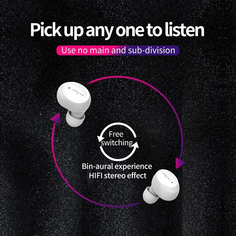 

ZEALOT T4 TWS Wireless Bluetooth Headsets Earphones Stereo Headphones Sport Noise Cancelling Mini Earbuds for All Smart Phone