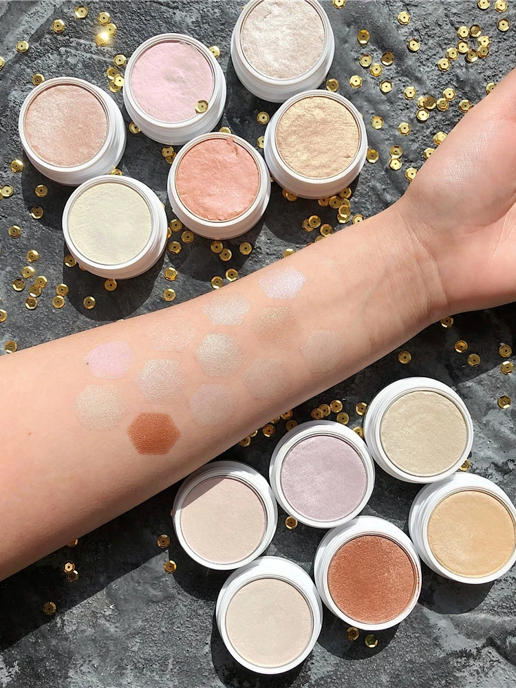 Палитра шиммеров для лица хайлайтеров блесков макияжа контура макияж