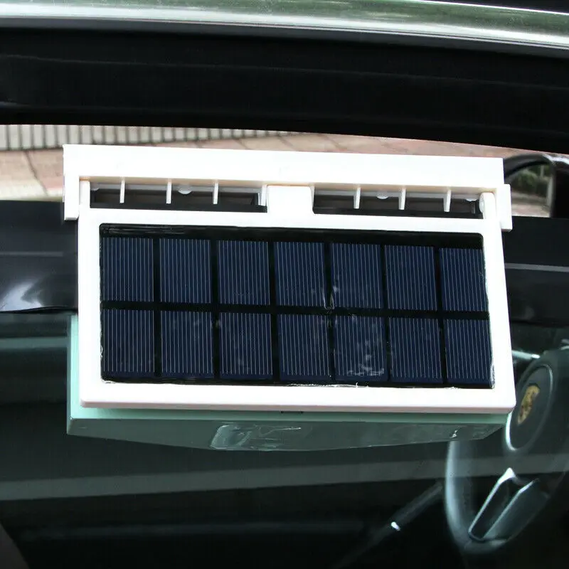 

Ideal Car Interior Solar Fan Ventilator Dual Vent Fan Air Circulator Radiator