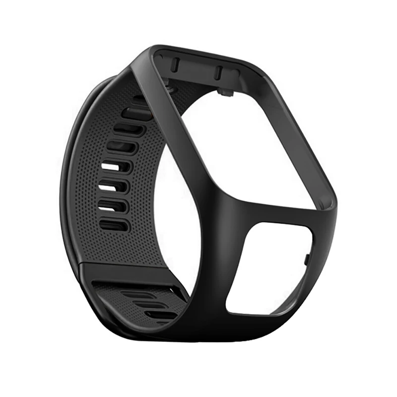 Черный Ремешок на запястье для TomTom 2 3 Runner Spark музыка замена Браслет мягкий браслет для часов силиконовый ремень часы Браслет аксессуар - Цвет ремешка: Черный