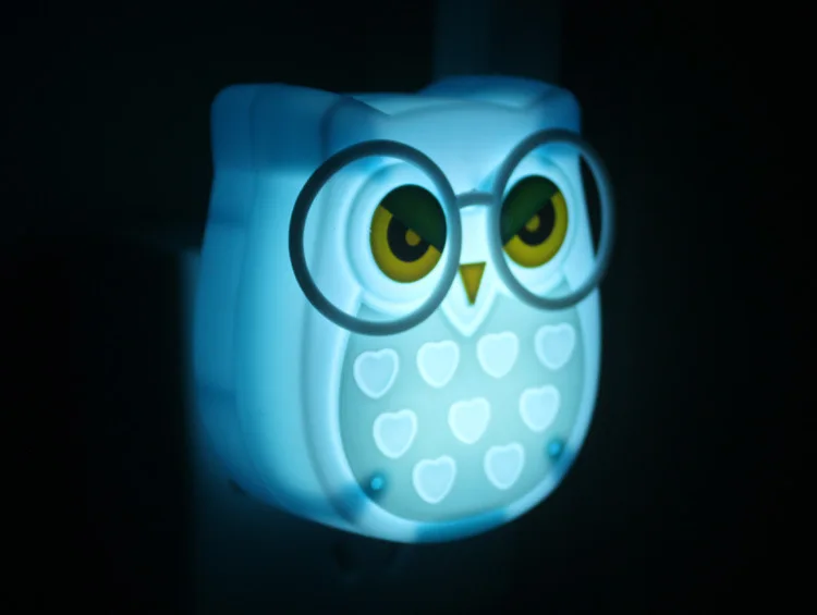 Owl Baby Night light Automatic Sensor Light Control Lamp Plug Child Kids Room Led Animal Socket veilleuse | Лампы и освещение