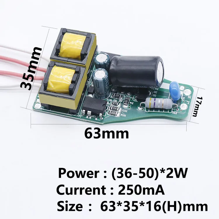 Трансформатор освещения warm and happy 36-50Вт DC120-160В 250mA