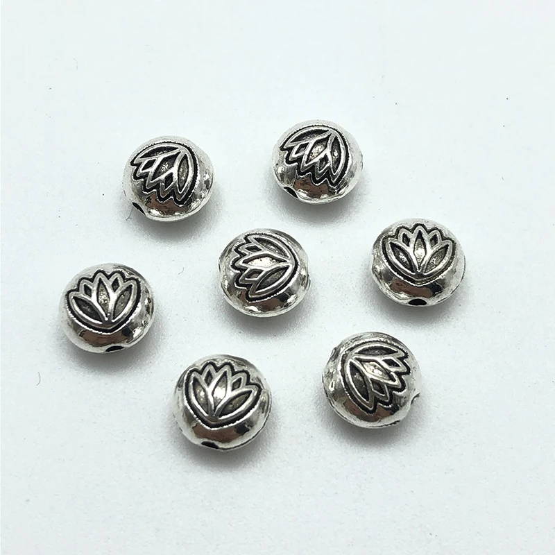Бусины-шармы с цветком лотоса 8 мм | Украшения и аксессуары