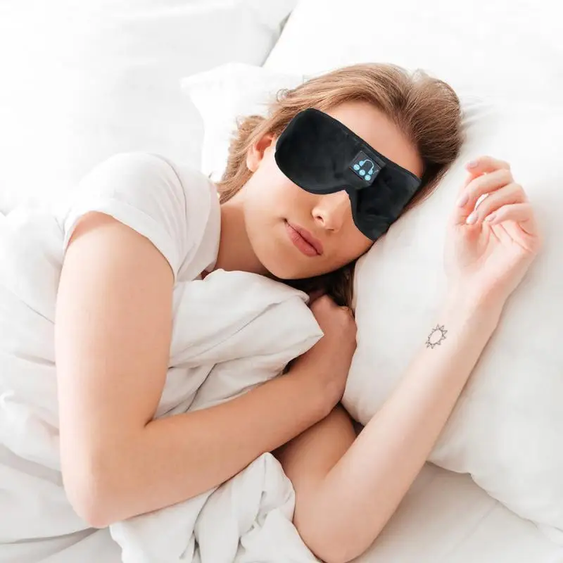 Bluetooth беспроводные стерео наушники 3D маска для сна головная повязка мягкие глаз