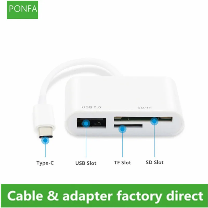 Устройство для чтения карт памяти USB Type C 3 в 1|Кабели передачи данных| |