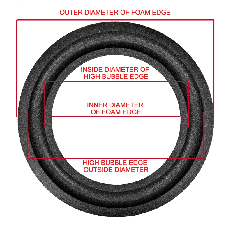 Кромка сабвуфера DIYLIVE складной кольцевой динамик с поролоновым краем 4 12 дюймов