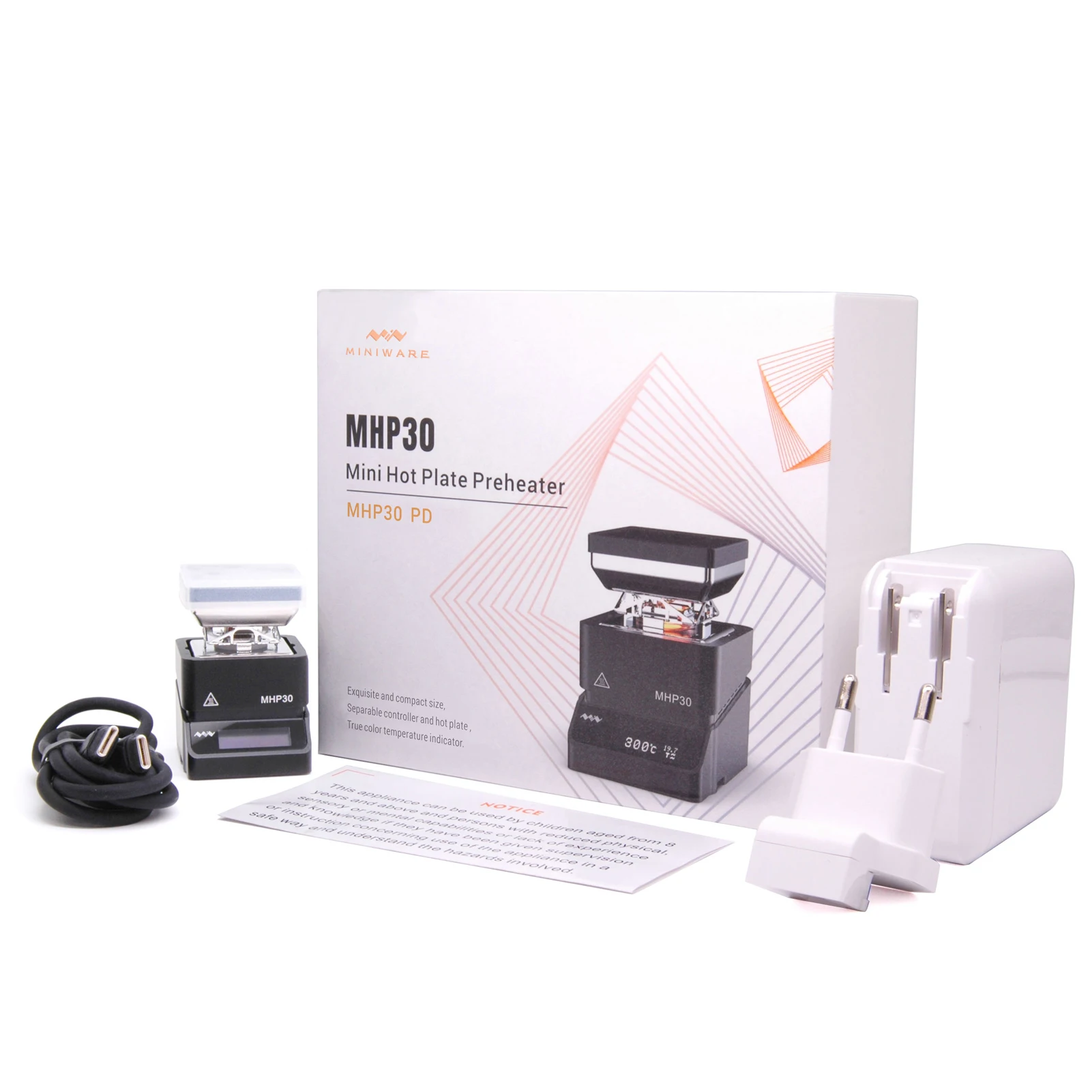 

MHP30/MHP30PD 30 * 30mm Heating Area Hot Plate Preheater Constant Temperature Hheating Table Heating Tool OLED Display Screen