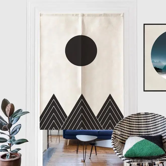 Дверные занавески Fyjafon с принтом для кухни на заказ из хлопка/льна окон кафе