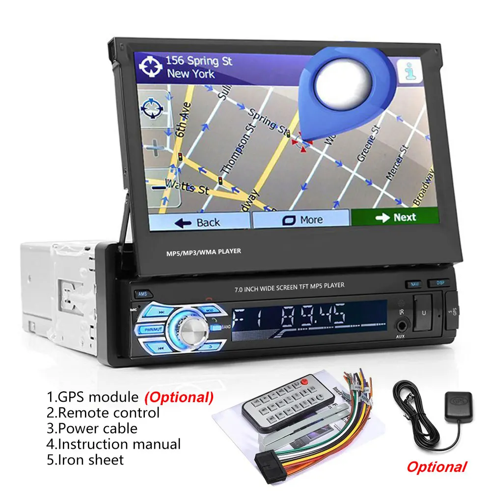 Camecho 1 Din автомобильный Радио Мультимедийный видео плеер GPS Navi Android Зеркало Ссылка
