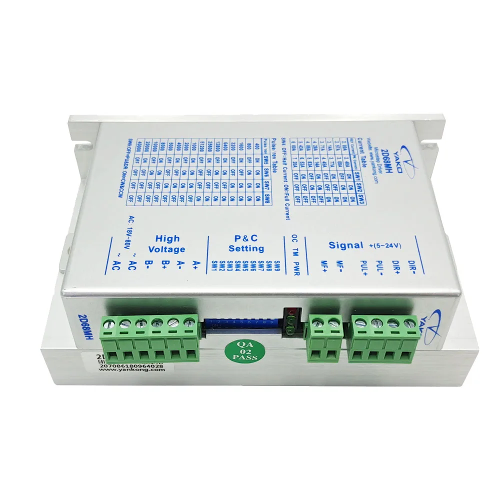 Двухфазный шаговый драйвер YAKO 32-битный цифровой сигнал 2D68MH DC18-80V NEMA34 фланцевый