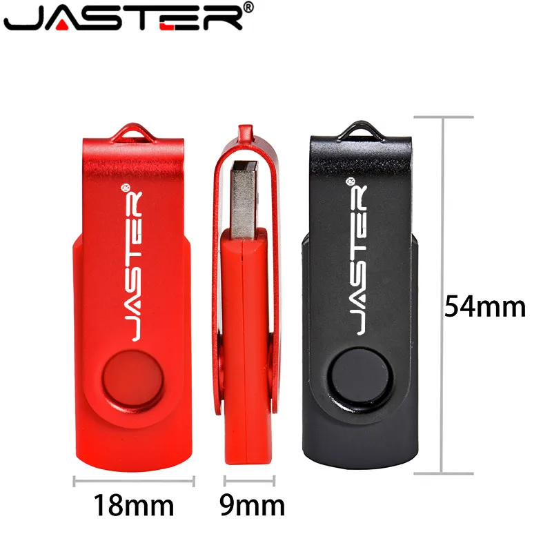 Флэш-накопитель JASTER пластиковый USB2.0 вращающийся на 360 градусов 4 ГБ 8 16 32 64 128