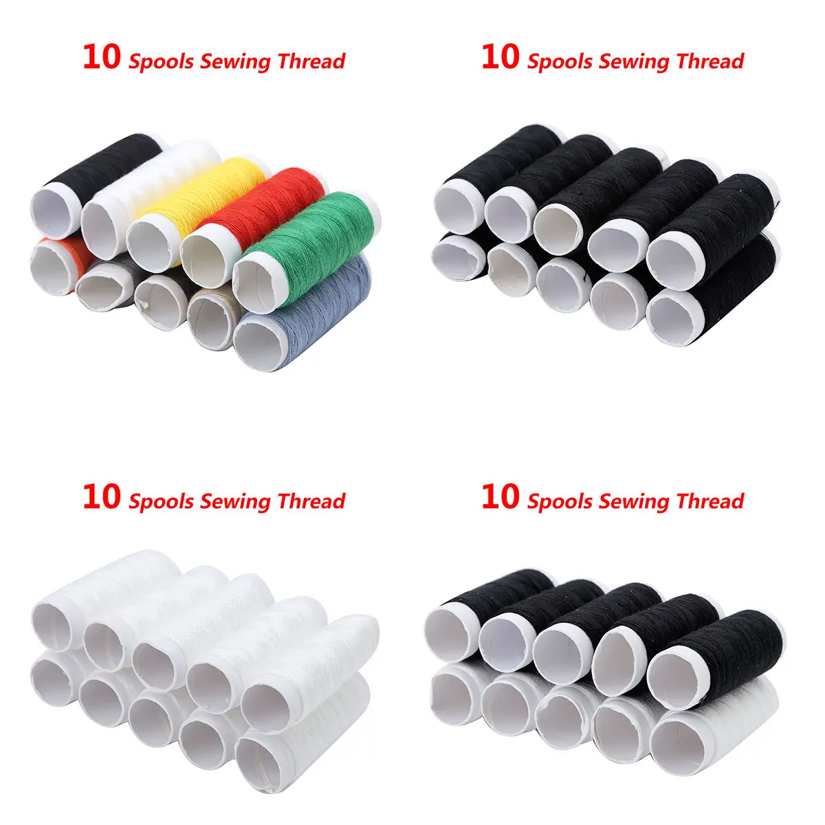 10 катушек смешанные цвета 100% полиэфирная пряжа швейная нить рулон ручная вышивка