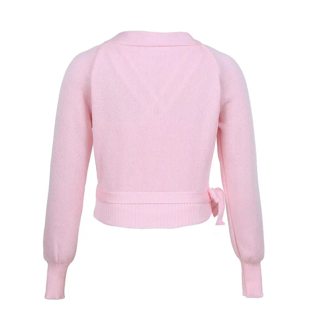 Детский балетный купальник для девочек теплый свитер кардиган с запахом Одежда