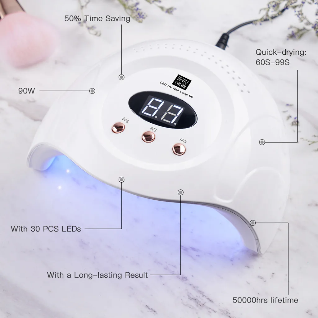 Светодиодный УФ Сушилка для ногтей 120 Вт отверждающая лампа сушки гель лака